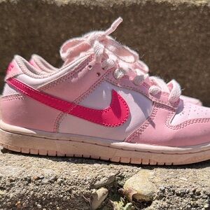 Nike Pink and White Dunks